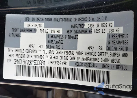 2019 Toyota Yaris Le z USA, uszkodzony, nr VIN 3MYDLBYV5KY500931